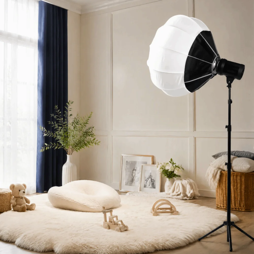 Quick Setup Softbox Ball Diffuser Bowens Mount Continuous Lighting Spherical Softbox Mount Softbox Metal Softbox