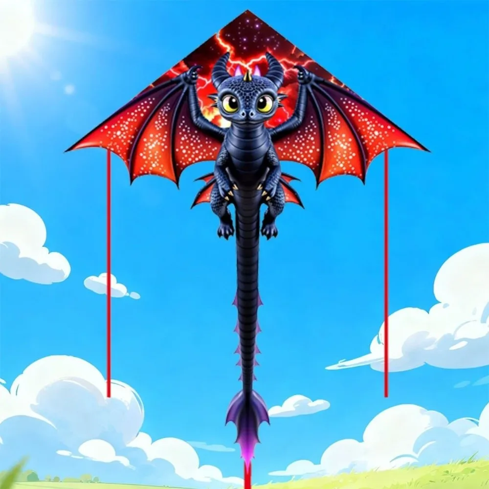 جديد سهل الطيران الكرتون التنين طائرة ورقية كبيرة التيروصور الأطفال طائرة ورقية Ripstop 100 متر طائرة ورقية خط في الهواء الطلق لعبة طائرة رحلات الأسرة
