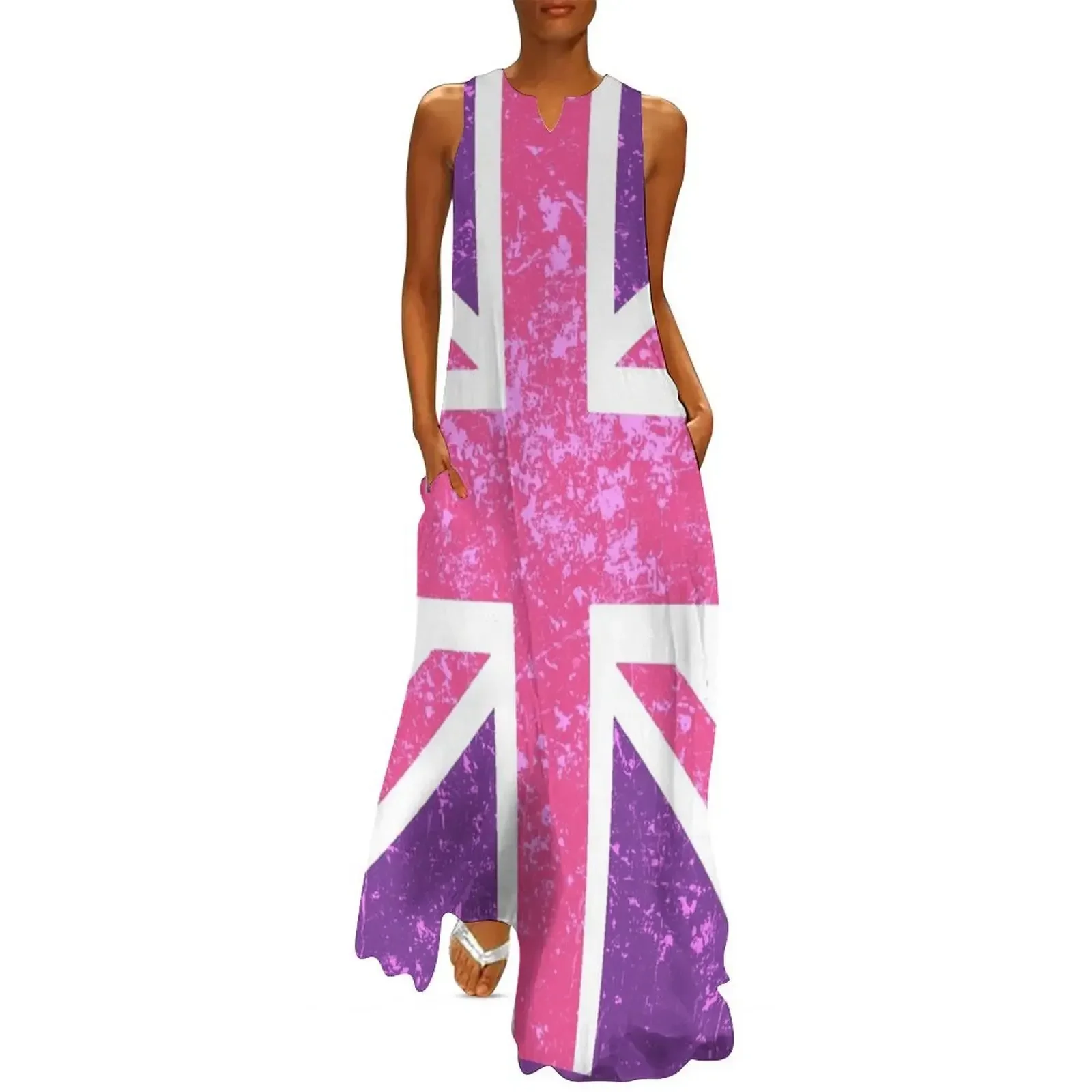 

Pink and Purple Union Jack Long Dress Dresses summer outfits for women 2025 Woman dresses Dress
