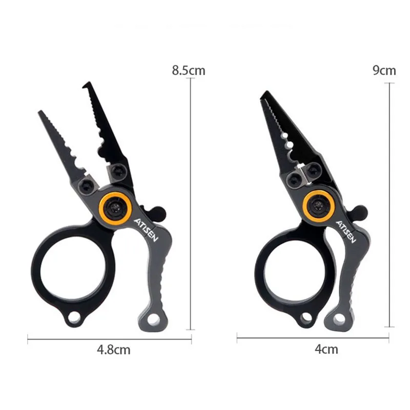 Small Fishing Pliers Aluminium alloy PE Line Scissors Outdoor Lure Mini Fishing Tools