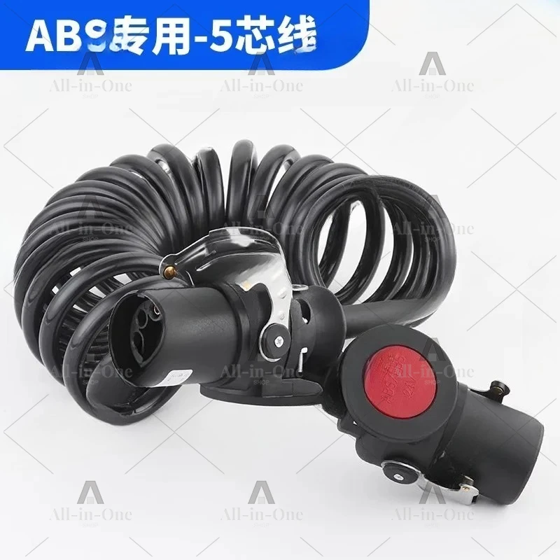 Large-Circle 7-Core Spring Wire Harness - EBS Brake Cable for Truck Trailers | Heavy-Duty Trailer Wiring