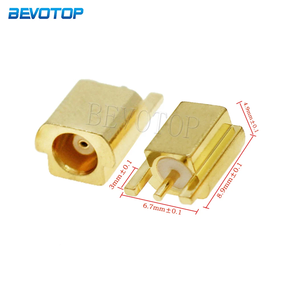 

10Pcs/Lot MCX Female Jack Connector PCB Mount With Solder Straight 50 Ohm Gold plated 3 Pins MMCX RF Connector