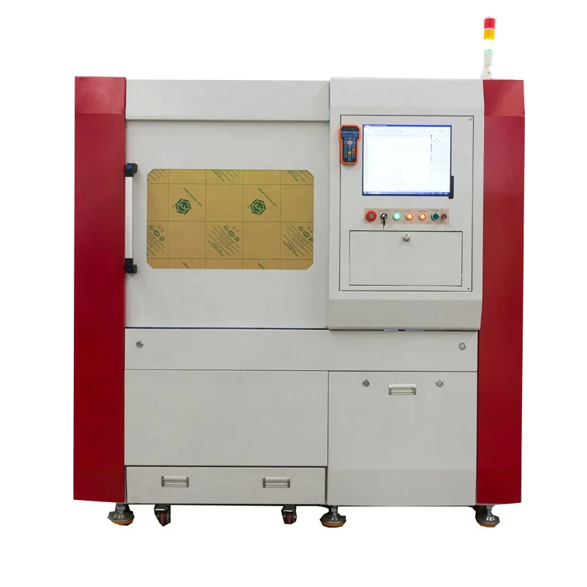 high precision gold aluminium silver cutting machine 1000W fiber  600x800mm