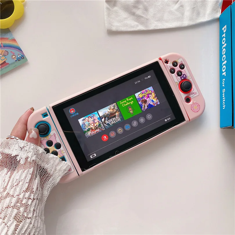 Anime Cardcaptor Sakura Cerberus TPU Soft Case for Nintendo Switch Split Housing Console Controller NS JoyCon Game Accessories