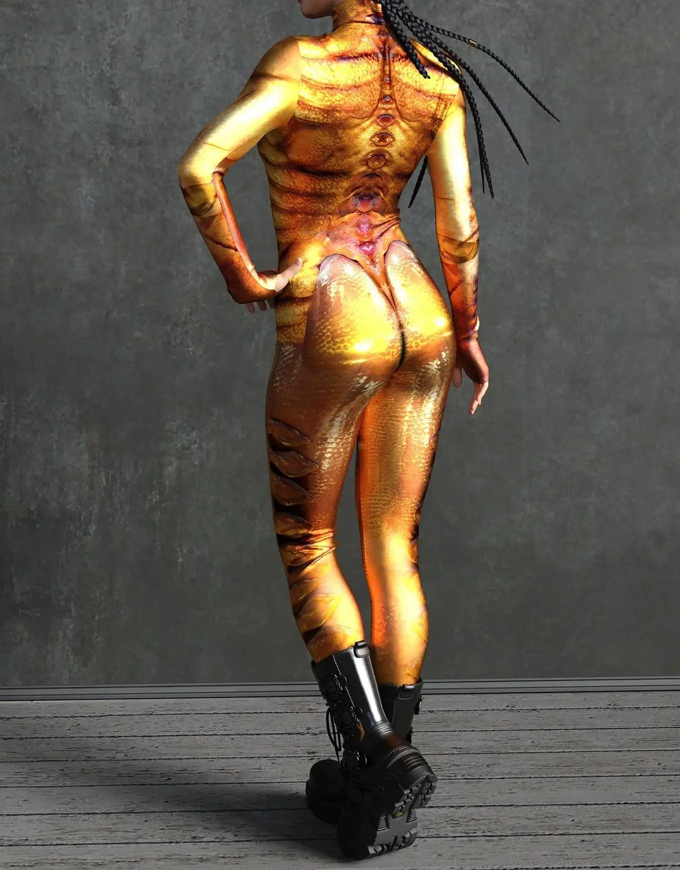 Halloween Anime Horror Spezies Cosplay Jumpsuit Terror Monster Skin Bodysuit Steampunk Party Show Anzug Unisex Rave Zentai – Detail 23
