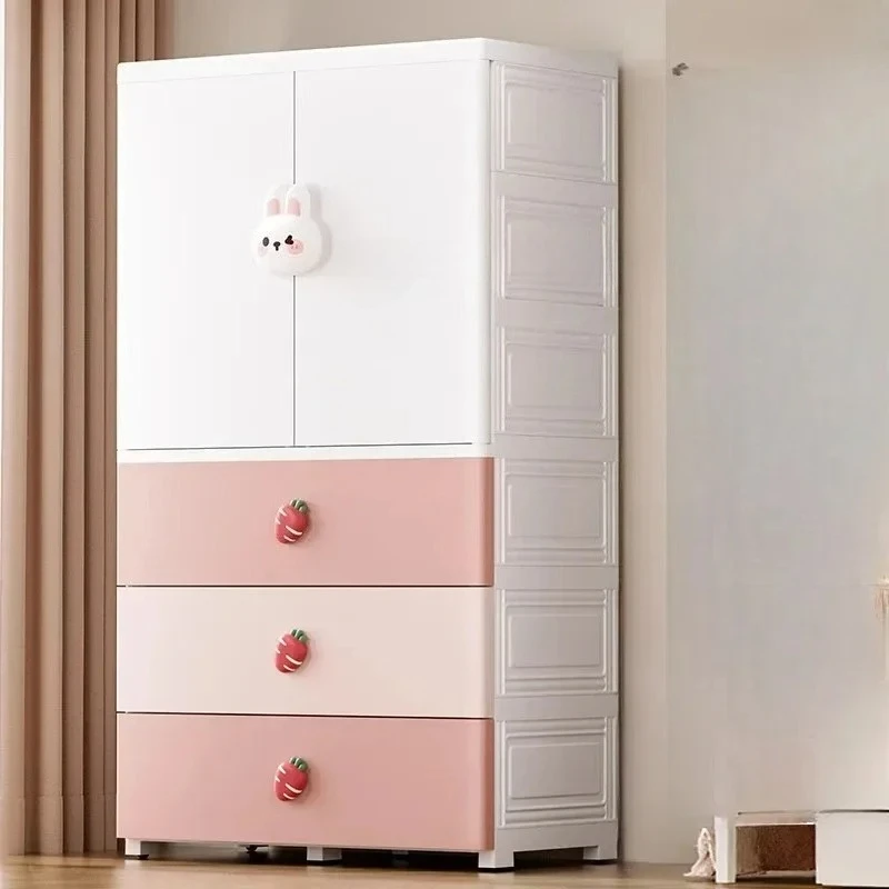#Shelves Plastic Children Wardrobes Storage Cabinet Organizer Girls Children Wardrobes Closet Placard Enfant Furniture MR50CW