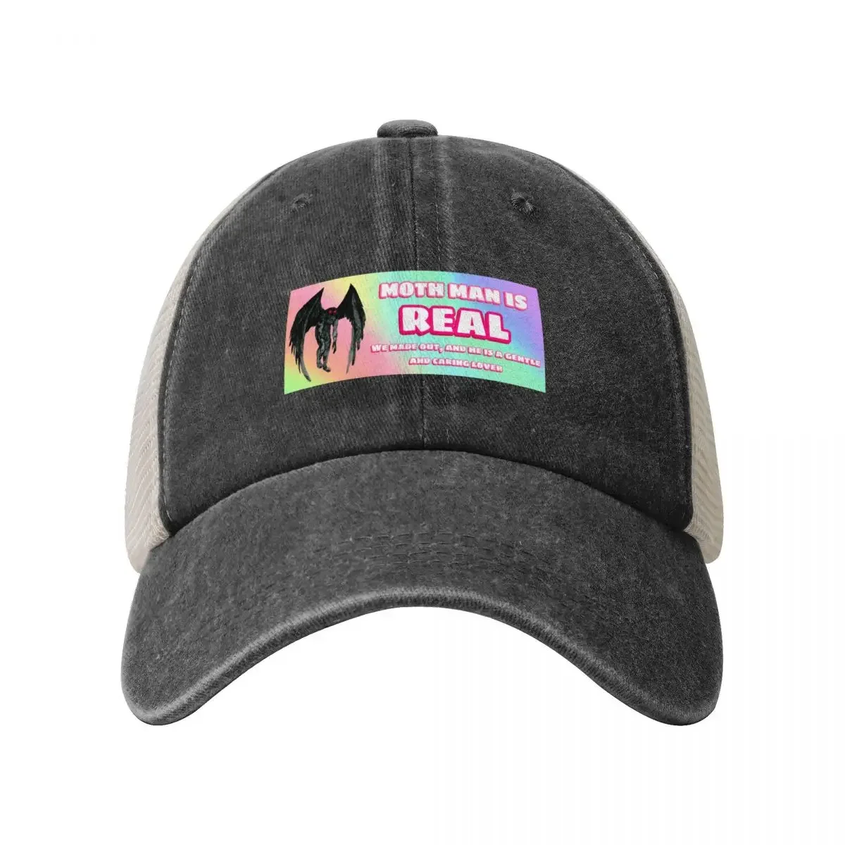 moth man is REAL we made out and he is a gentle and caring lover Baseball Cap Mountaineering Gentleman Hat Vintage Girl Men's