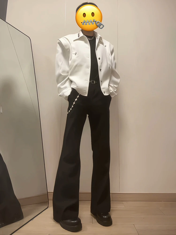 

Мужские брюки Bla: широкие, с легким расклешением, повседневные, приталенные, прямого кроя, свободные, драпирующиеся, модные, весенние.