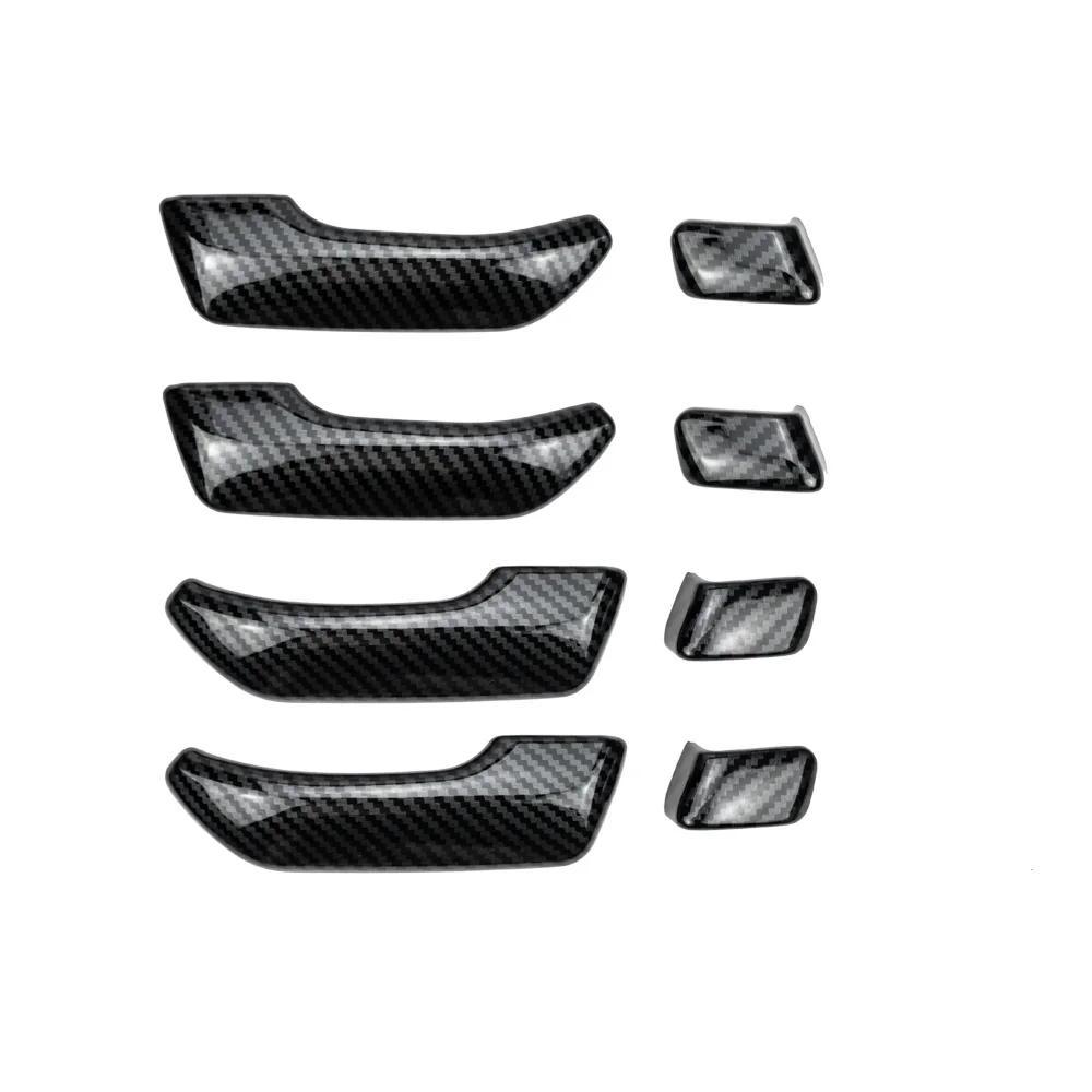 for ISUZU D-MAX MU-X 2012-2019 8pcs Carbon Fiber Color Inner Door Open Handle Cover Decoration