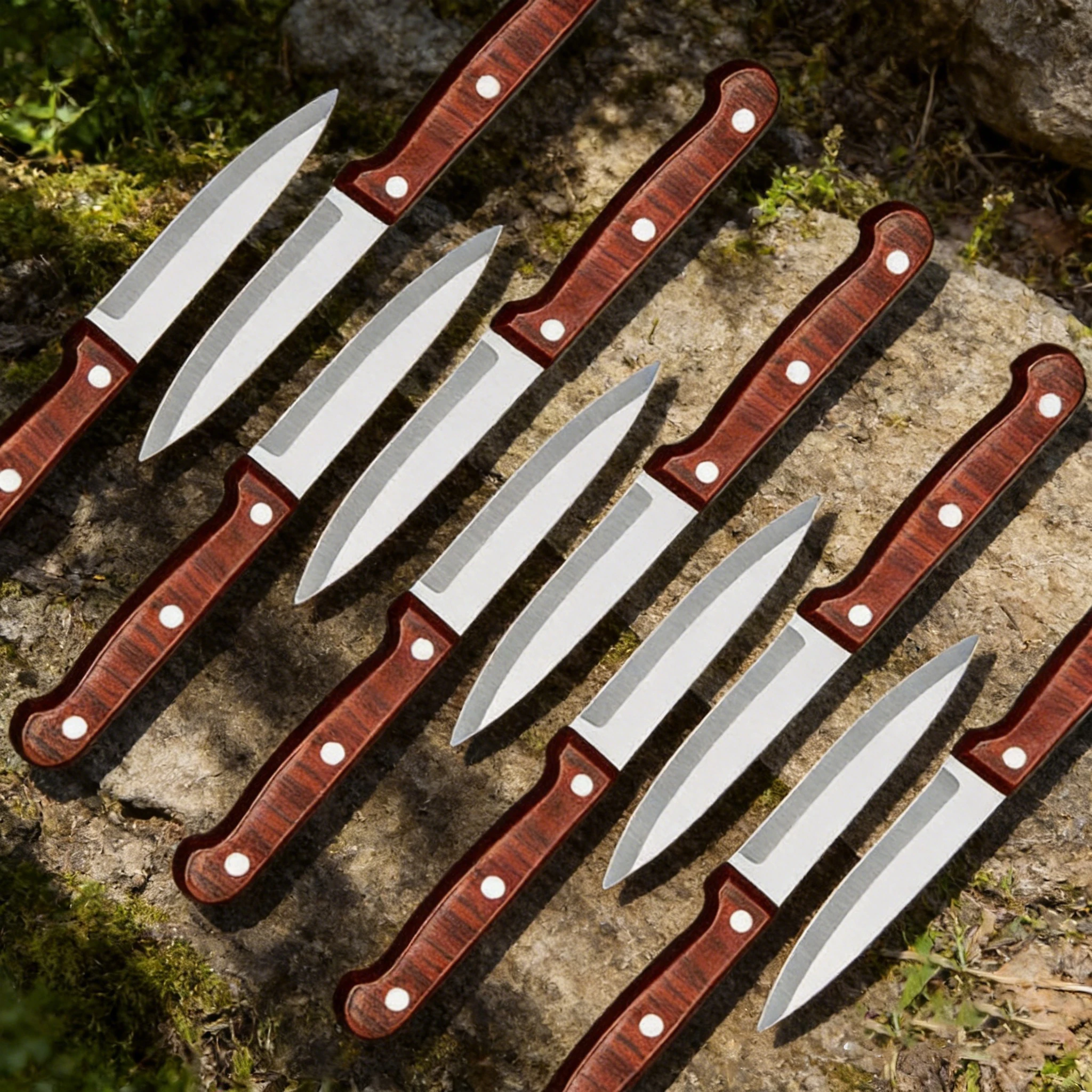 1/3/5/10-piece knife set, stainless steel fruit knife, fixed blade, camping sharp straight knife, professional outdoor knife set
