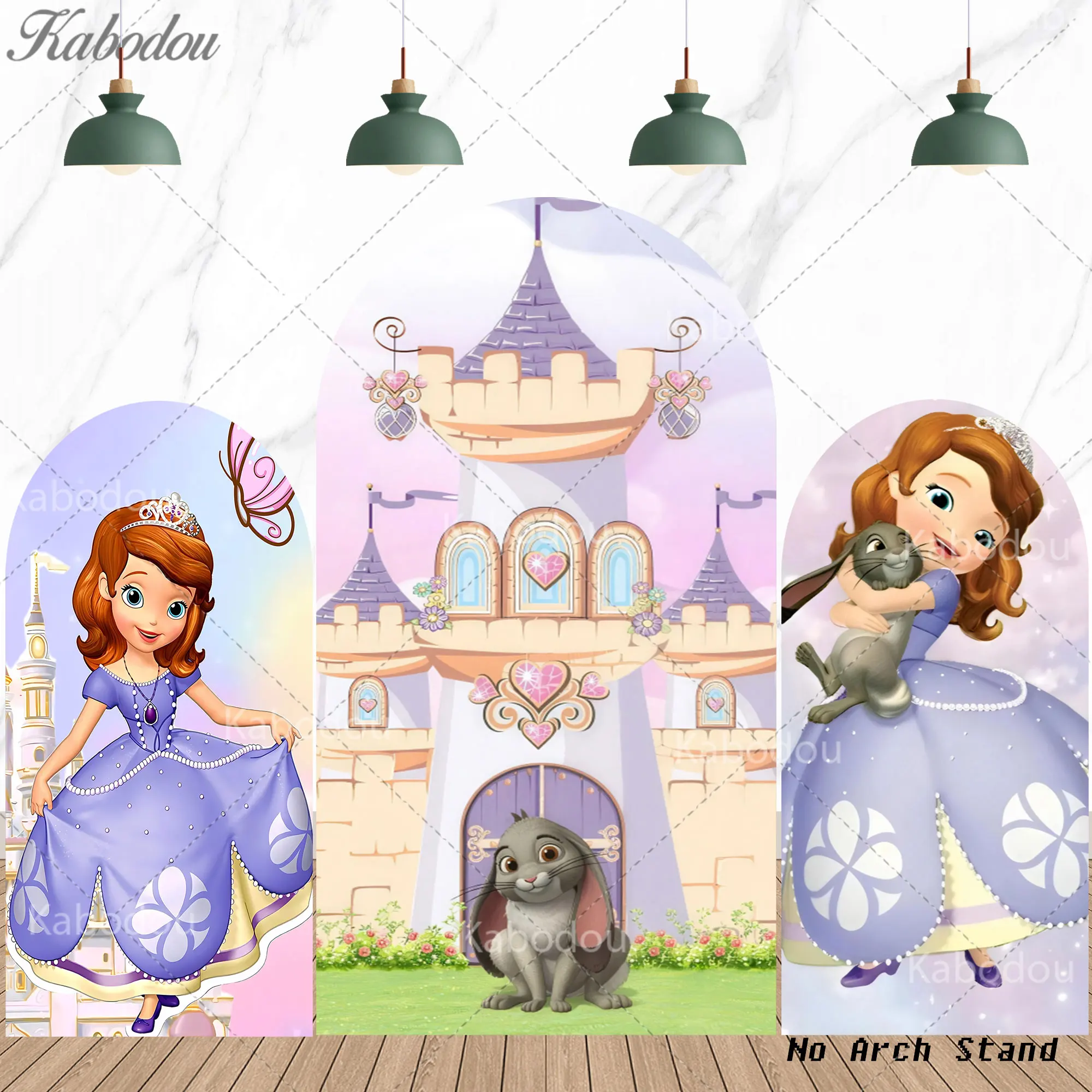 The Sofia First Backdrop Arch Photo Cover Girls 1st Birthday Party Decor Baby Shower Photography Background Studio Banner Props