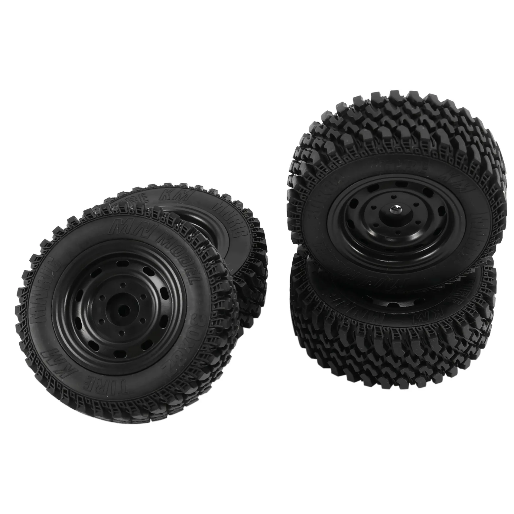 

4Pcs Rubber Wheel Tire Tyre Set for MN86 1/12 RC Car DIY Upgrade Spare Parts Accessories