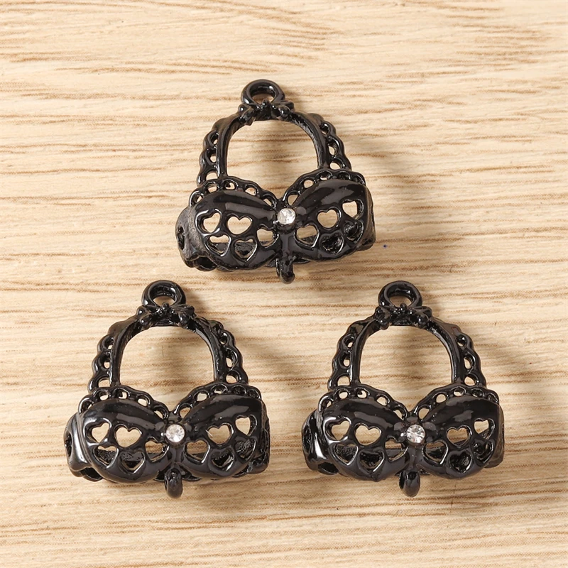 5 Stück 18x21mm Niedliche Bunte Metall-Bikini-Badeanzug-Anhänger für Halsketten, Ohrringe, Armbänder, DIY-Bastelarbeiten, Schmuckherstellung, Geschenk – Detail 11