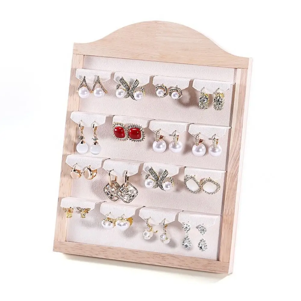 

Вертикальный деревянный поднос для ювелирных изделий, стоячие серьги, органайзер для ювелирных изделий, большая емкость, кольца, держатель для ювелирных изделий, хранение ювелирных изделий