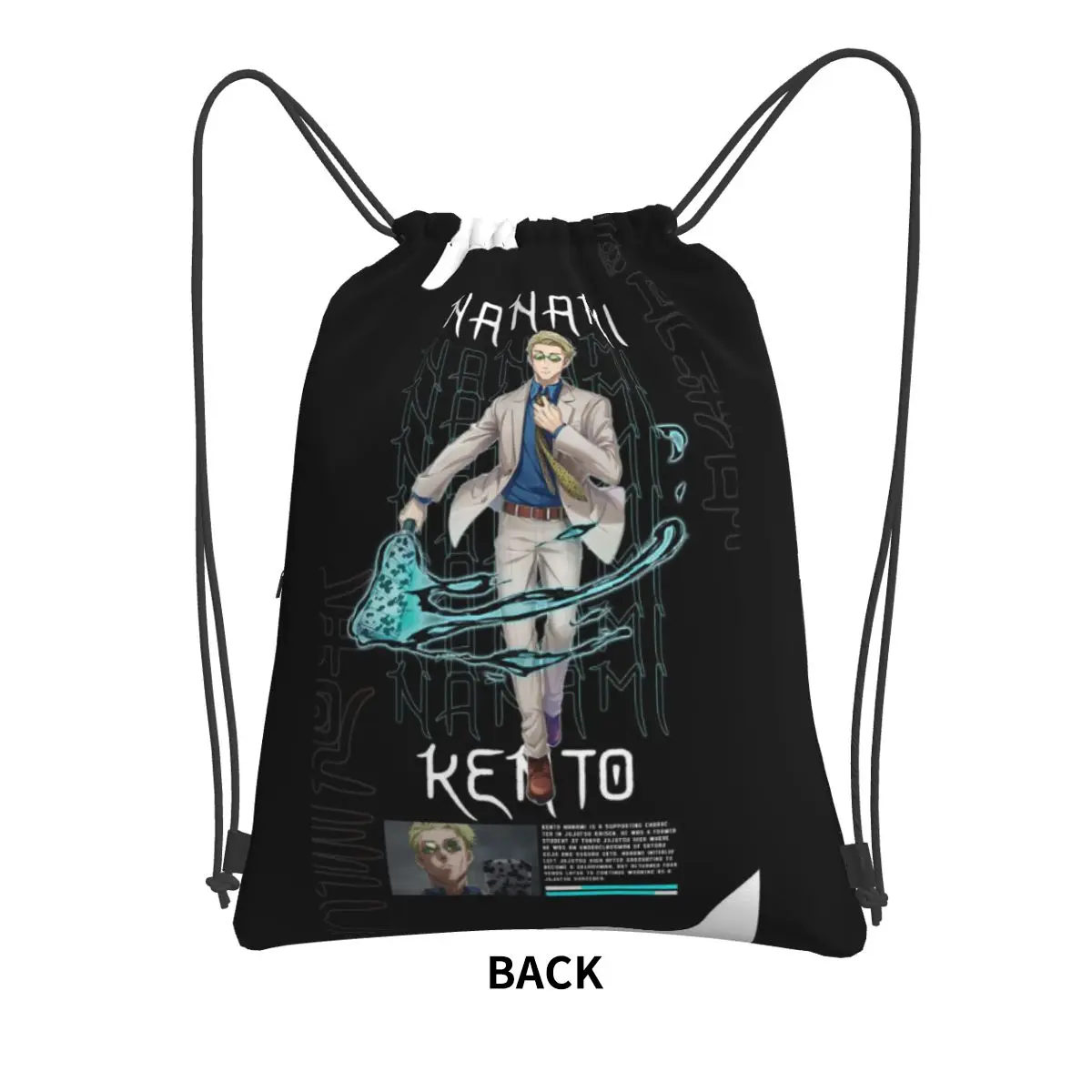 Nanami Kento Anime Gojo Satoru JJK Nanamin Backpacks Multi-function Drawstring Bags Shoes Bag Book Bags for Travel Students