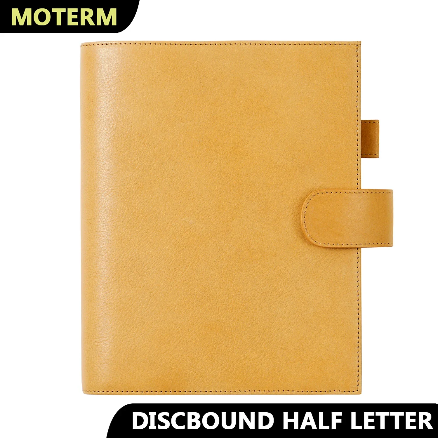 Moterm Full Grain Vegetable Tanned Leather Discbound Series Half Letter Cover Junior Expansion Disc Bound Organizer Notebook