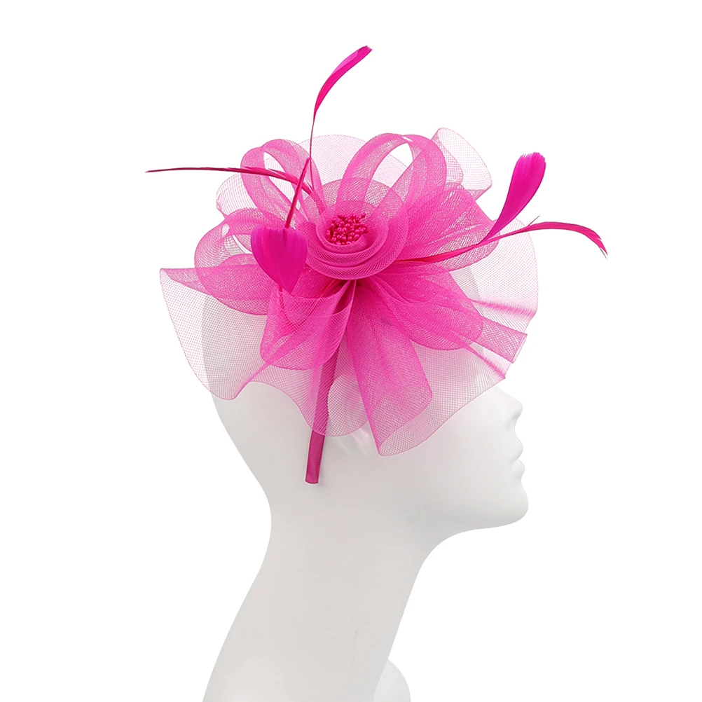 

Elegant Mesh Fascinator Hats For Women Tea Party Hair Accessories Fascinator Headb Rose Red Wedding Prom Tea Party Decorations