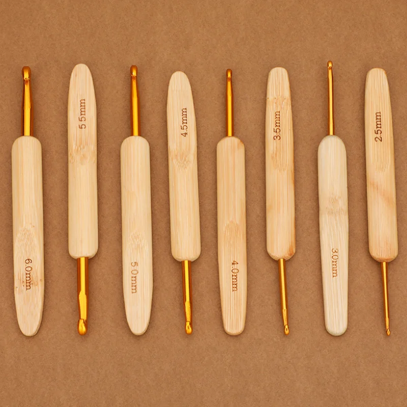 Bamboo Wooden Handle Crochet H - Wooden Crochet Hooks Ergonomic Handle ulasan dan harga
