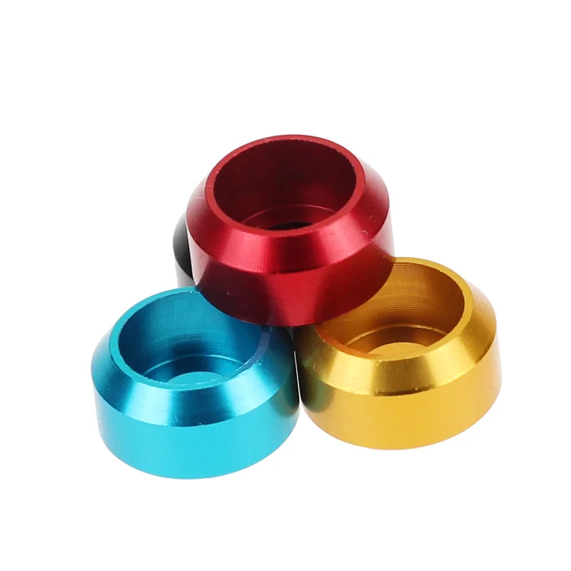 10pcs Aluminum Alloy Cone Cap Washers M2-M6 Assorted for RC Model Car Parts Crown Cap Washers Red Blue Black Yellow Aluminium