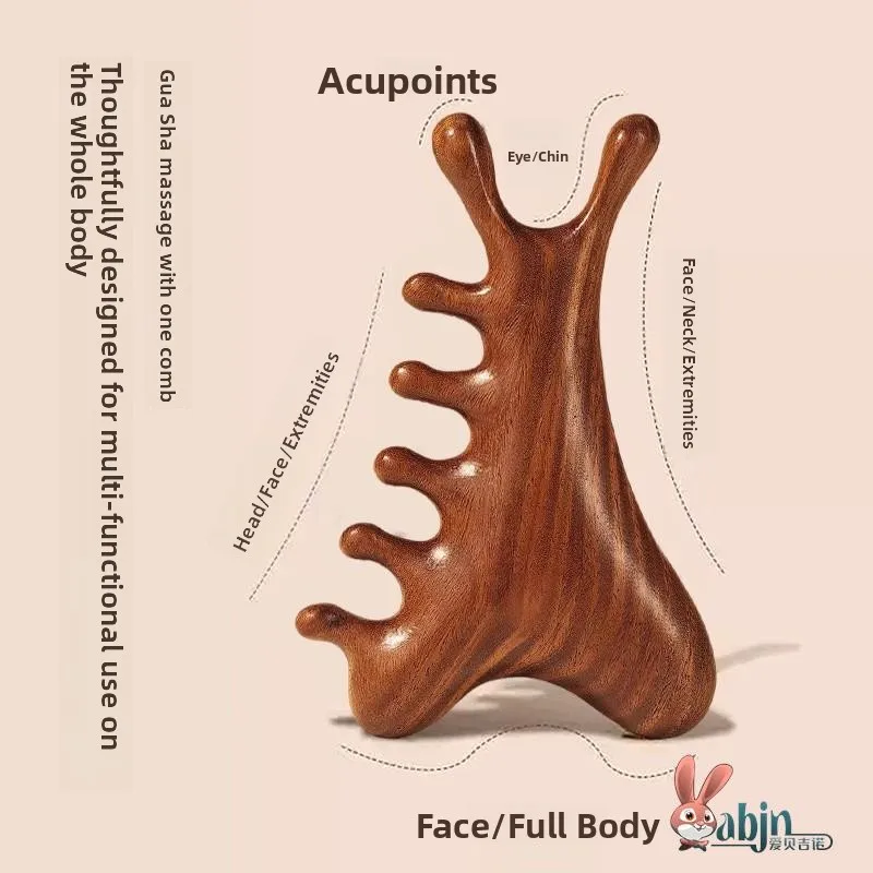 

Многофункциональная расческа-массажер 4-в-1 для лица и кожи головы: гуаша-доска, подтягивающий и лифтинг-инструмент, выдвижная расческа