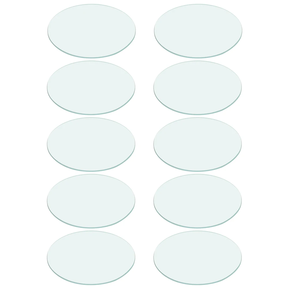 

10 Pcs Laboratory Watch Glasses Teaching for Chemistry School Transparent Microscope Glassware