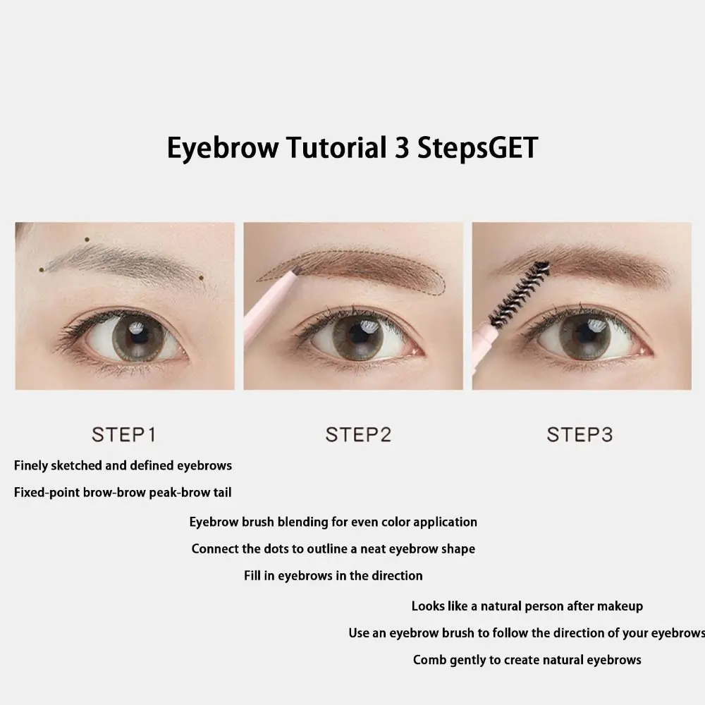 Novo lápis de sobrancelha de ponta dupla 1.5mm ultra fino 2 em 1 modelador de definição de sobrancelha fina portátil maquiagem para iniciantes lápis de sobrancelha