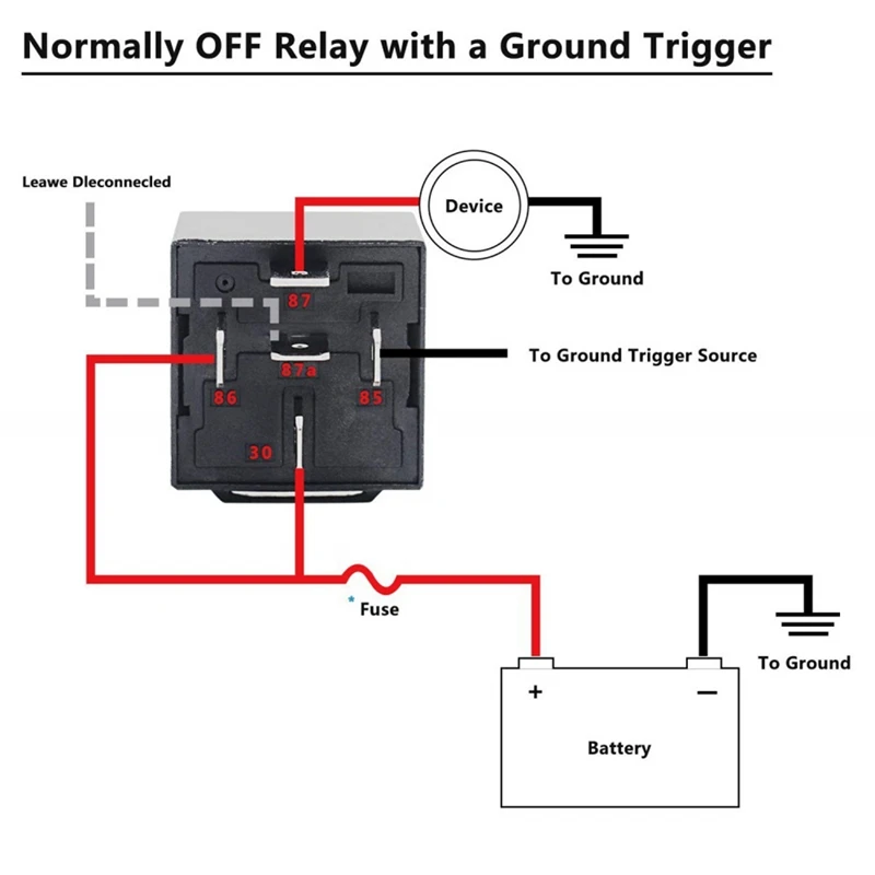 Automotive 5-Pin 30/40A 12V SPDT Relays With Interlocking Relay Sockets And In-Line ATC Fuse Holders