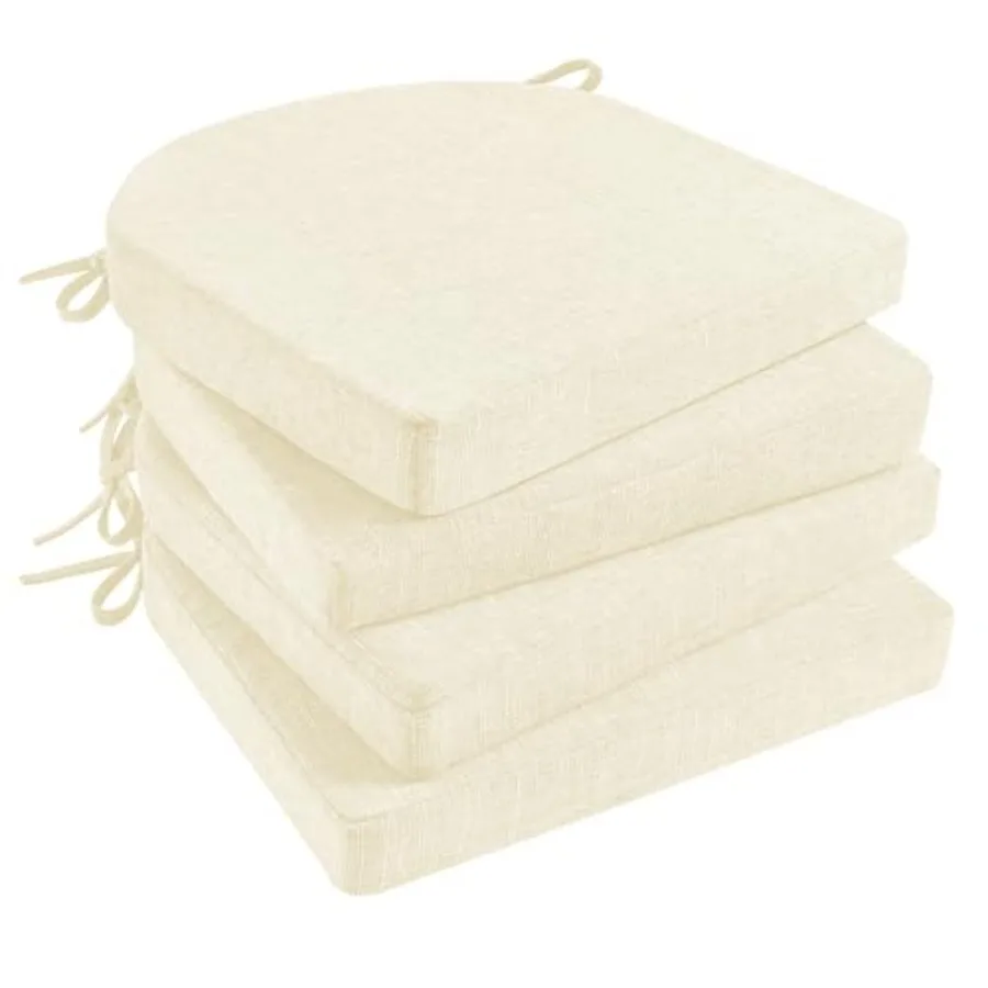 

Chair Cushions for Dining Chairs 4 Pack, Kitchen Chair Cushions with Ties and Non Slip Backing, 16 x 16 inches Chair Pads for D