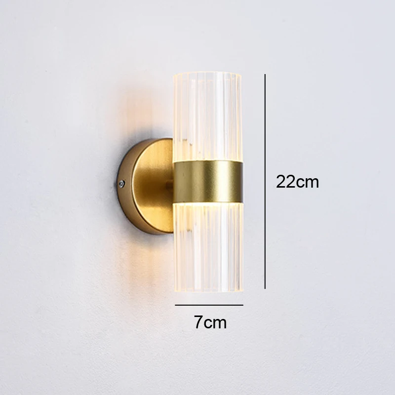 Imagem -02 - Nordic Glass Led Wall Lamp For Home Decor Modern Sconce Bedside Light Bedroom Staircase Corredor Lighting Living Room