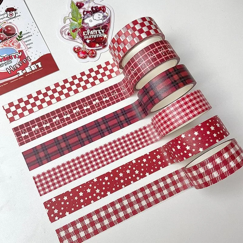 MINKYS 6 teile/los Rosa Braun Dekorative Klebeband Niedlichen Cartoon Kreative Washi Klebeband Schule Schreibwaren – Detail 1