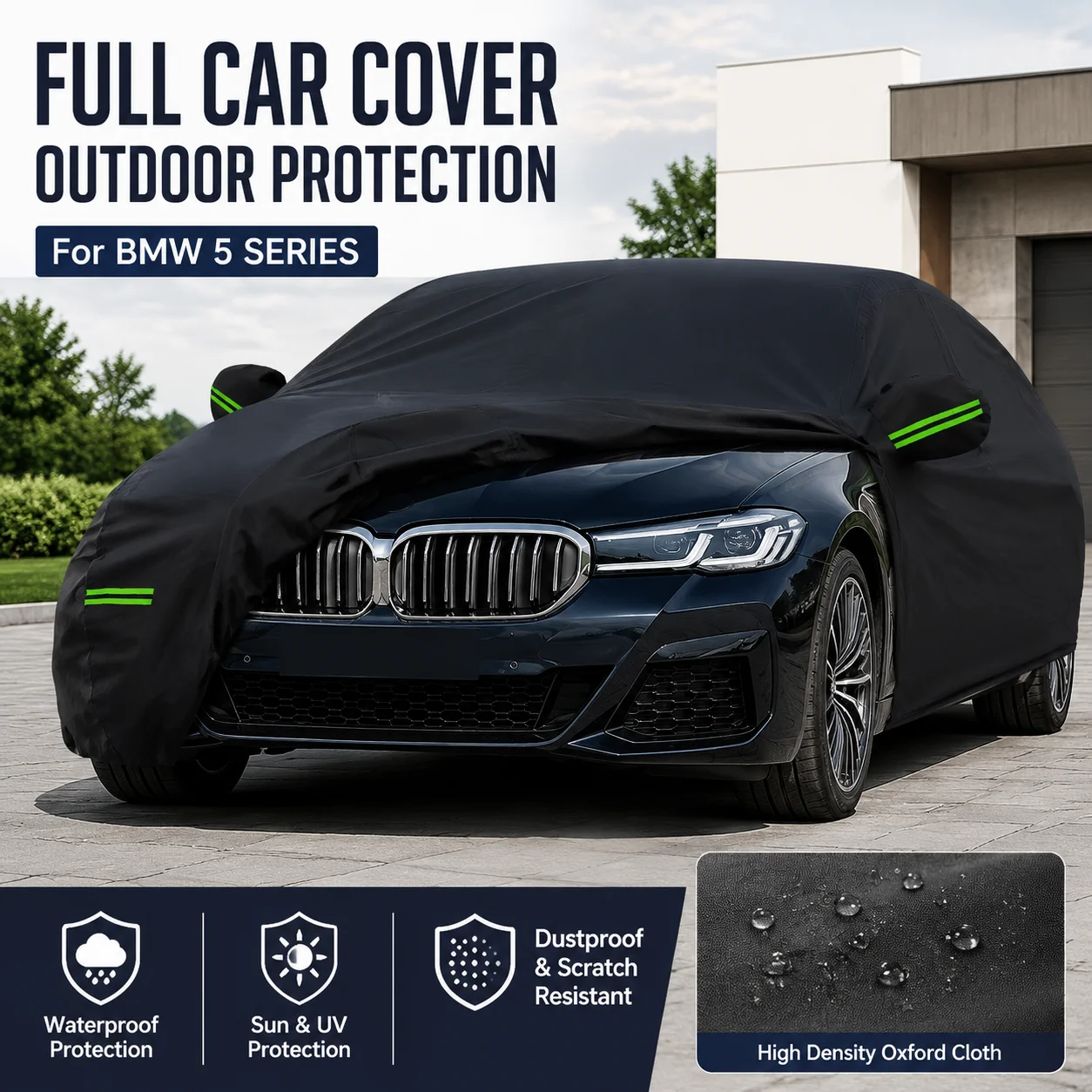 For BMW 5 SERIES Outdoor Protection Full Car Covers Snow Cover Sunshade Waterproof Dustproof Exterior Car accessories