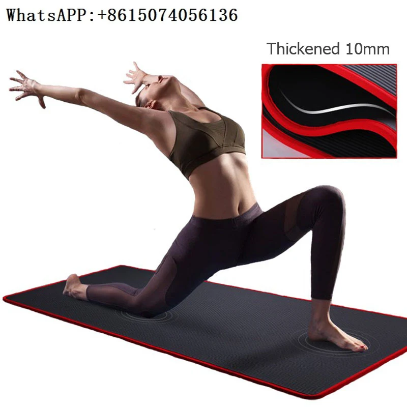 183*61*1cm NBR Yoga Mat Central European Men Fitness Exercise Beginner Yoga Mat Thicken Wide Lengthen e Pad Pilates Yoga Mat Bag