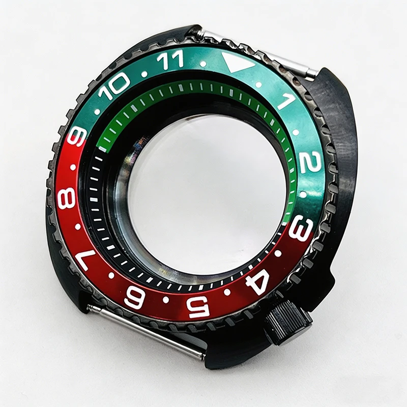 

Корпус для часов Mod PVD 44 мм Turtle Abalone Black, совместимый с Seiko 6105, 6309, Turtle, NH35, NH36, 4R36, 7S26, запчасти для ремонта часов, корпус для механизма.
