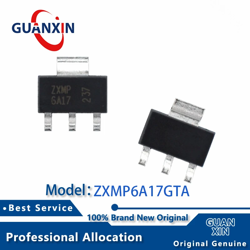 100% New  ZXMP6A17GTA SOT223-4 Marking 6A17 ZXMP6A17