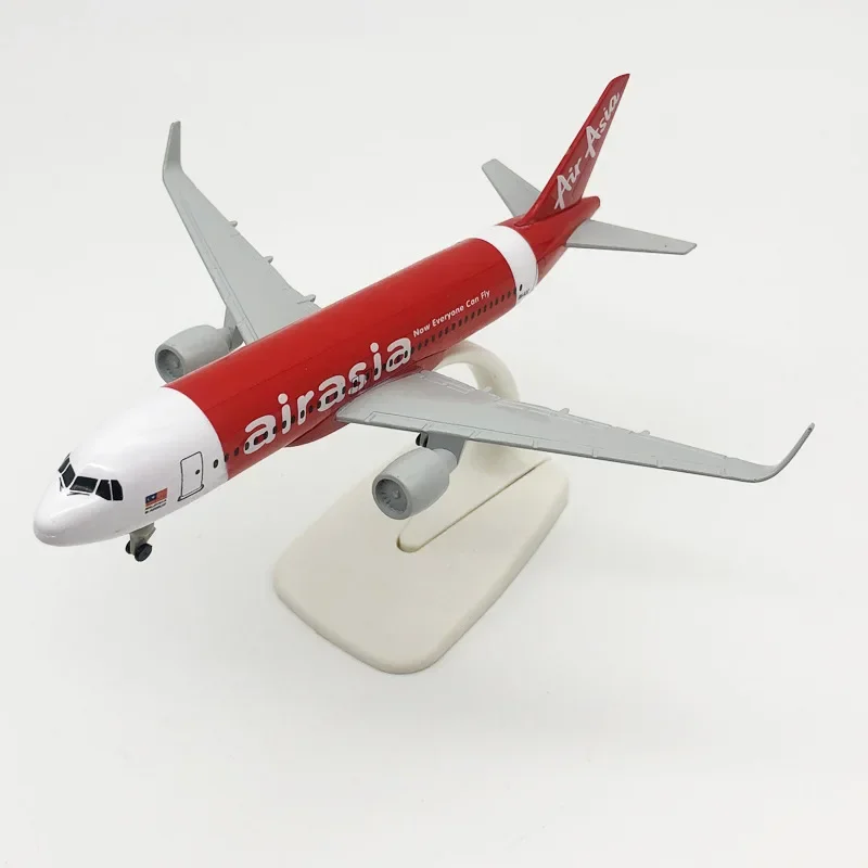 19cm Red Air Asia Airlines Airbus 320 A320 Airways Alloy Metal Airplane Model Diecast Air Plane Model &Wheels Aircraft Aeroplane