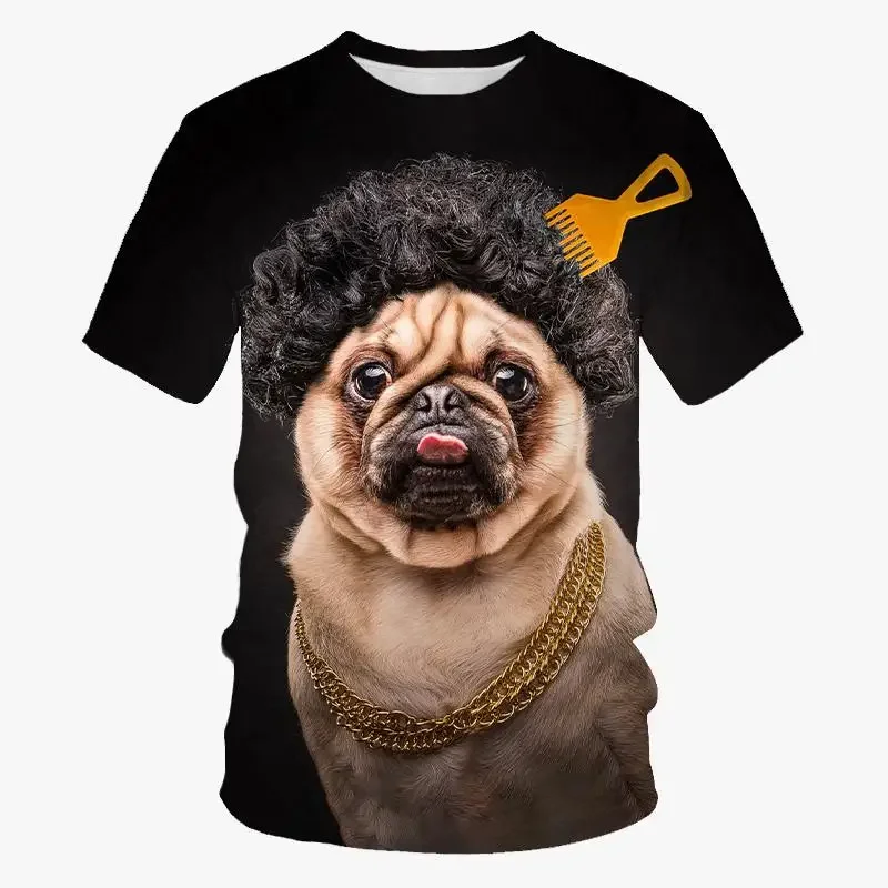 Interesting Myna Dog 3d Print Men's And Women's Children's T-shirt Personalized Casual Thin Top Summer Round Neck Street Apparel