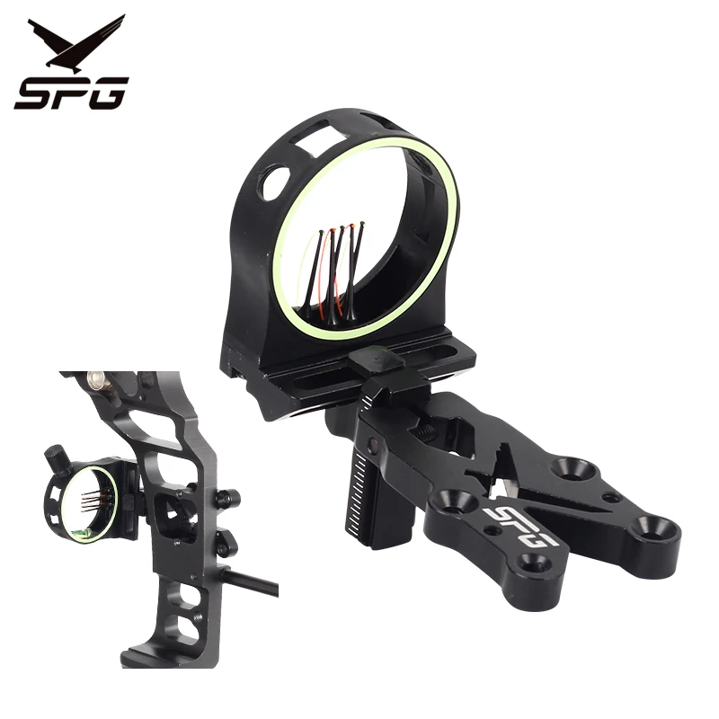 

Archery Bow Sight Compound Bow Adjustable Aluminium Alloy 5 Pin Sight Level Bubble Outdoor Hunting Professional Accessories