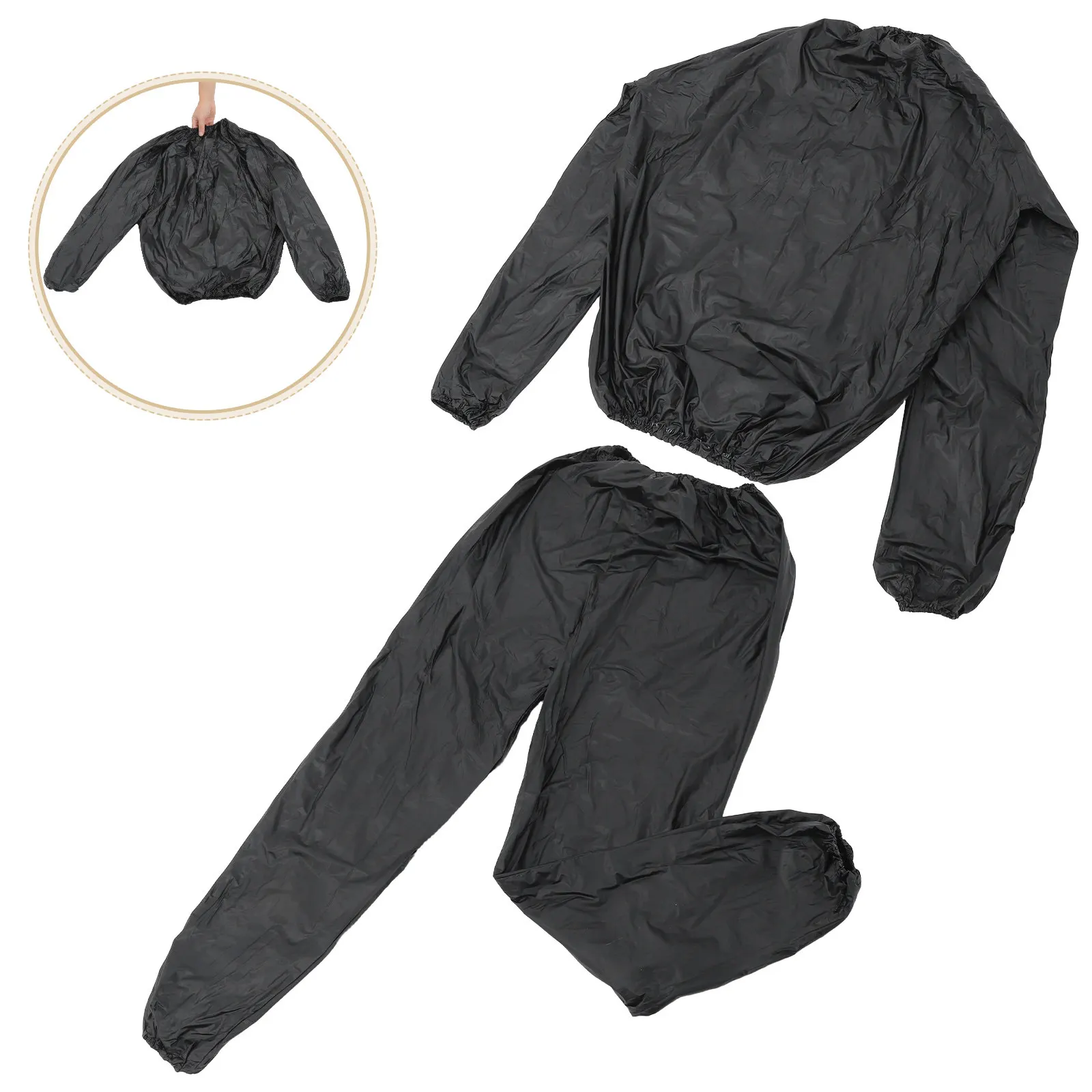 1Set Fat Burning Suit For Full Body Workout For Men Sauna Unisex Lightweight Breathable Sweat Running Cardio Exercise