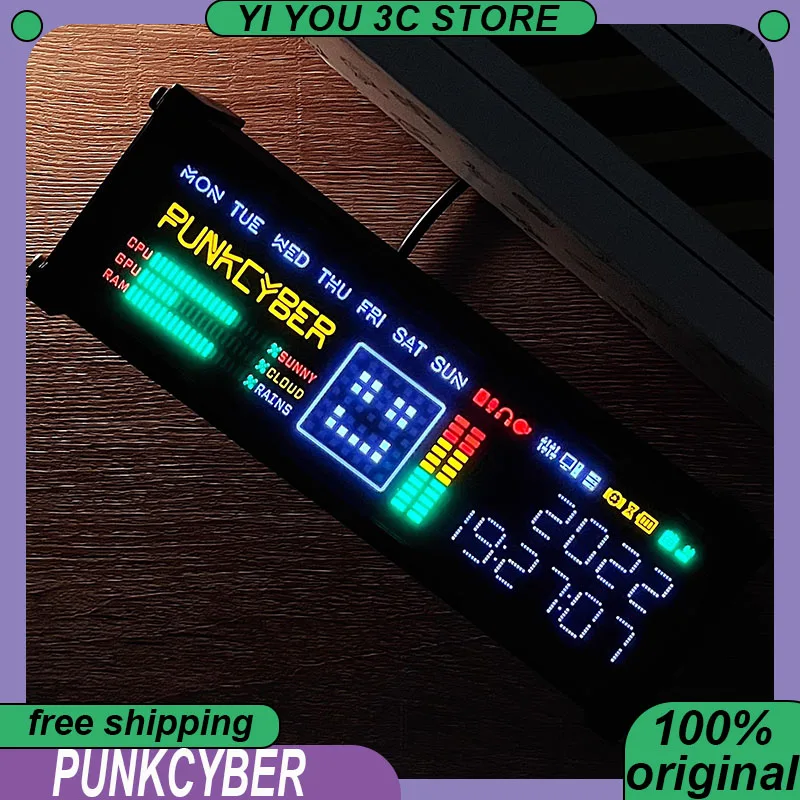 

PUNKCYBER креативные электронные флуоресцентные ламповые часы WFD Ретро электронные ламповые часы с функцией настольных украшений