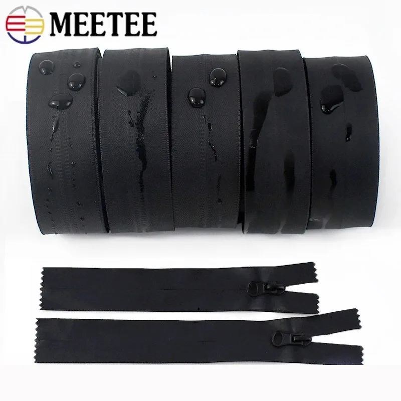 2-5Pcs 15-100cm Waterproof Reverse Nylon Zippers for Sewing Bag Clothes Zipper Tents Jacket Closure Zip Repair Kit DIY Accessory