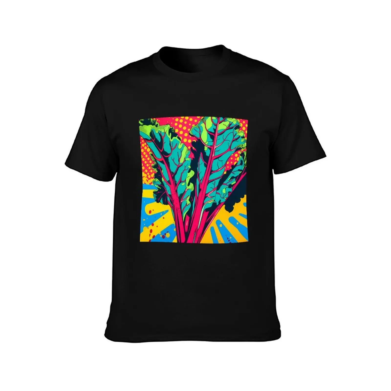 Rhubarb Pop Art 4 T-Shirt Athletic Fit Sports Short Sleeve Top