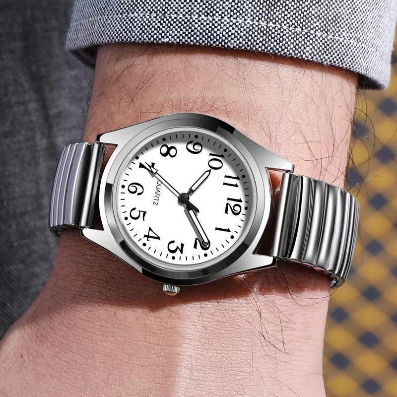 New Fashion Couple Watches Men Adjustable Spring Band Watch Women Stainless Steel Casual Quartz Watches Relogio Feminino Gifts