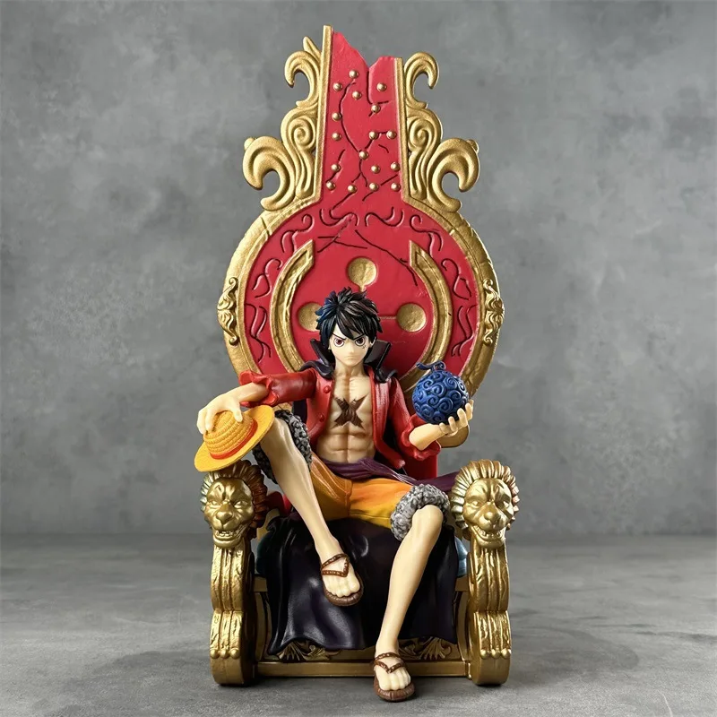 One Piece Anime Statue Coleção, Decoração, Posição Sentada Gk, Figura de Ação Monkey D Luffy, Presentes de Ornamento, 31,5 cm