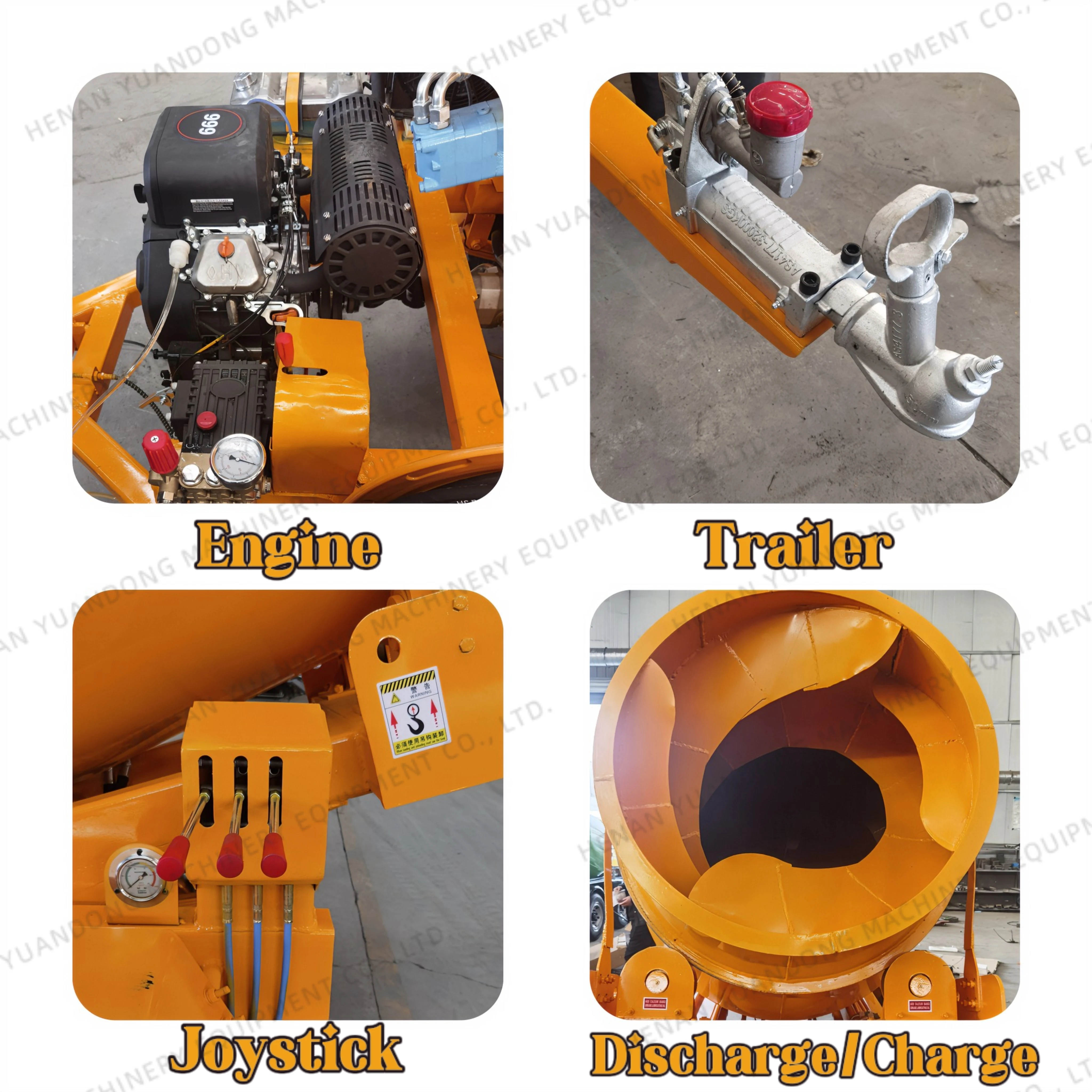 Self-loading Concrete Mixer Truck Mobile Cement Mixing Tank Reversing Drum For Distributing