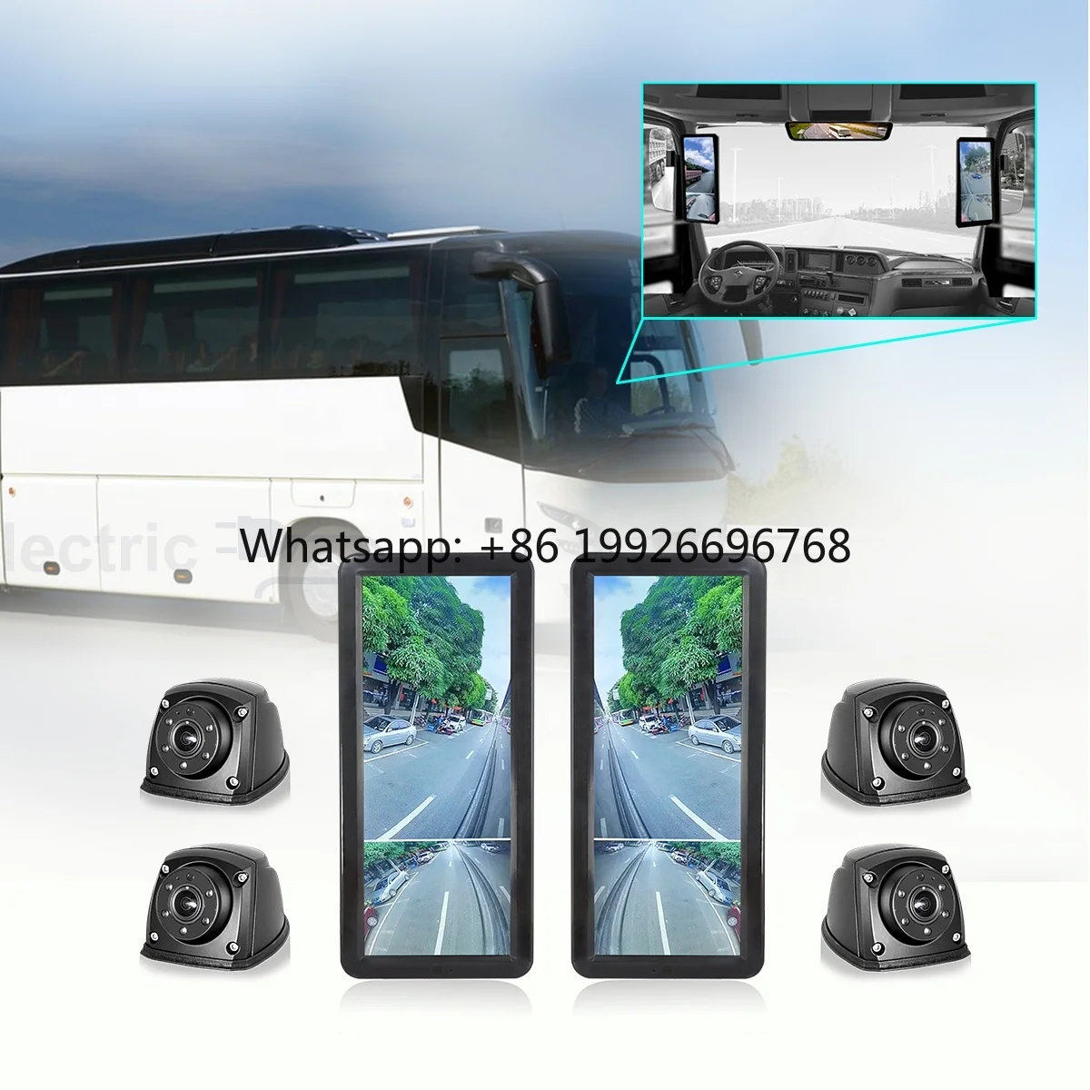 

Bus Monitor Rear View Mirror 1000cd/m2 High Brightness 12.3 Inch HD Electronic Mirror