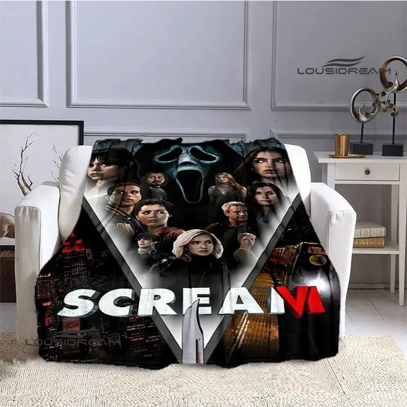 Movie Scream6 Printed Blanket Warm Blanket Flannel Soft and Comfortable Blanket Home Travel Blanket bed linings Birthday Gift