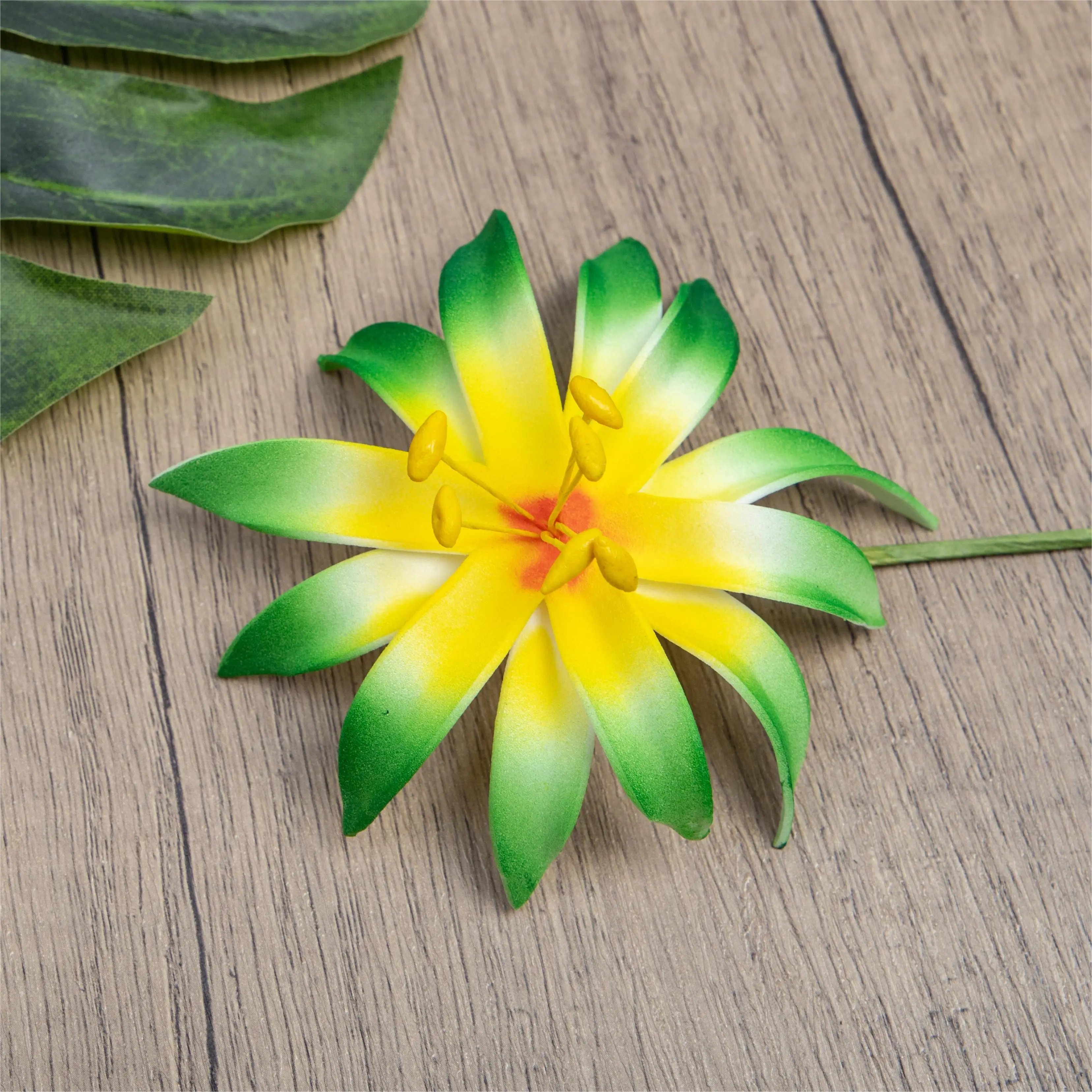 6 pçs espuma aranha lírio artificial plumeria ilha havaí orelha escolher cabeça flor de cabelo para festa de casamento