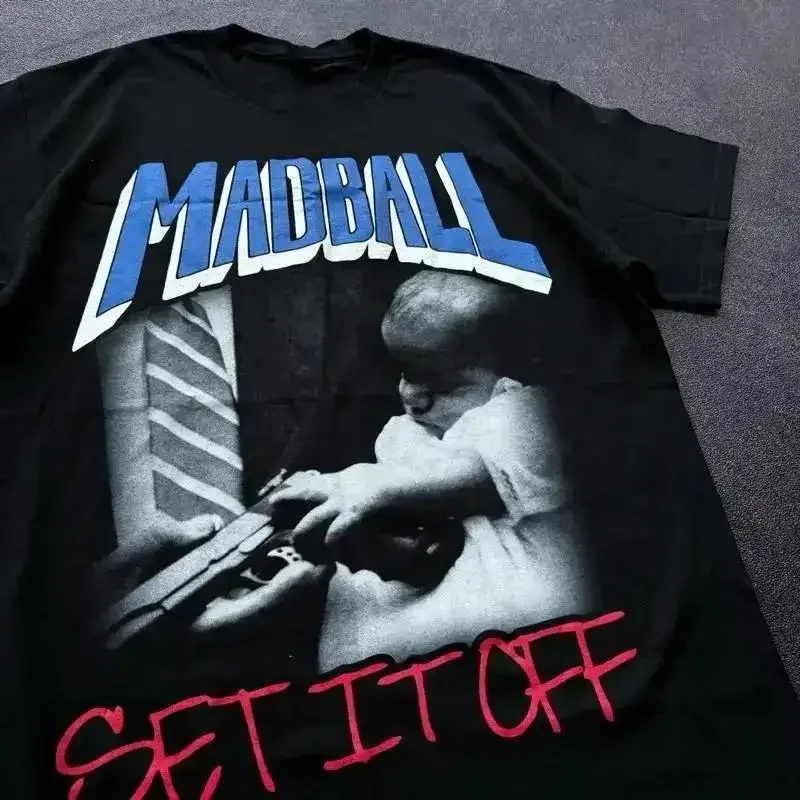 Vtg MADBALL Band Set It Off Heavy Cotton Black All Size Men T Shirt BL239