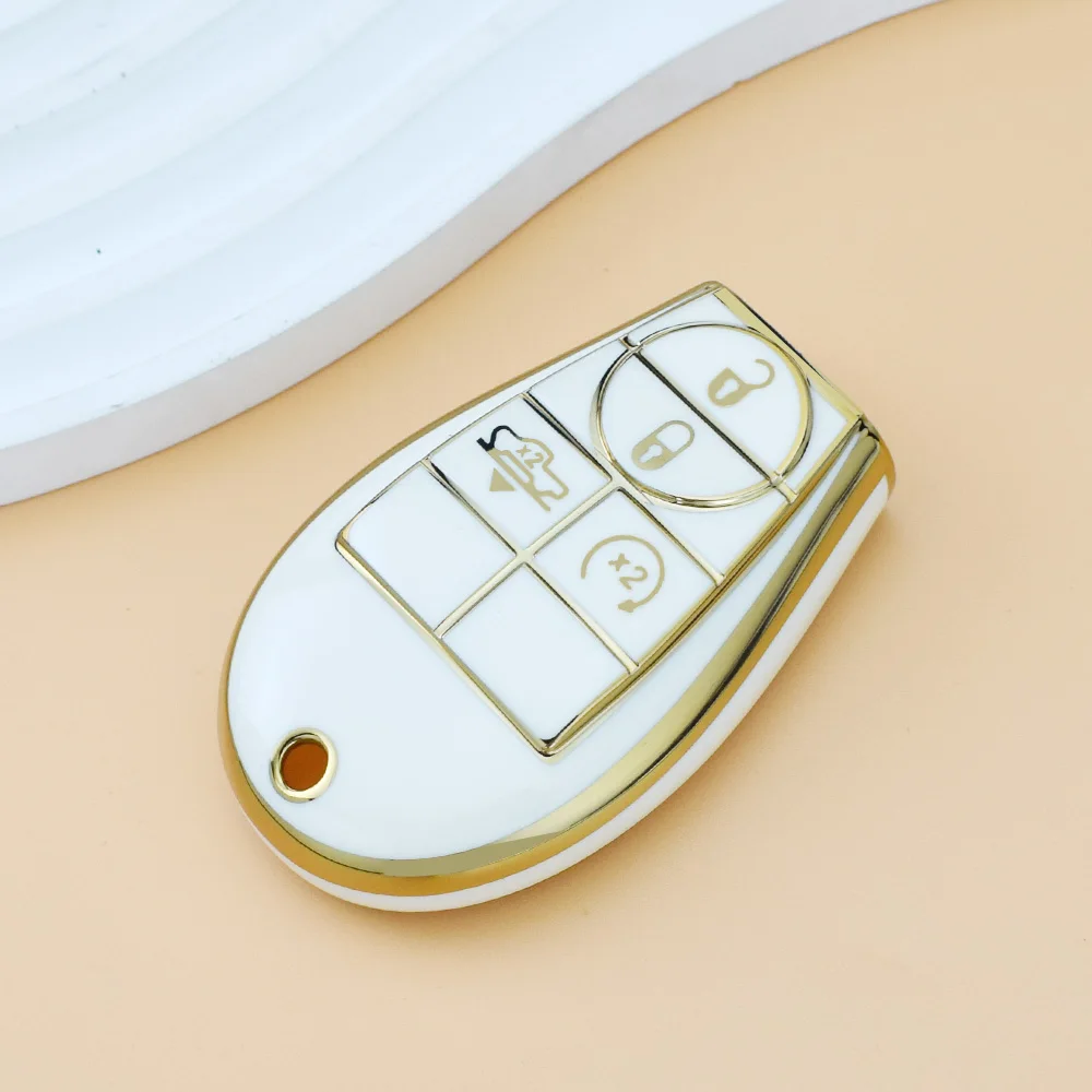 4 Buttons TPU Key Shell Case for Chrysler 300C for Jeep Commende for Dodge Durango Ram Grand Caravan Cherokee Accessories