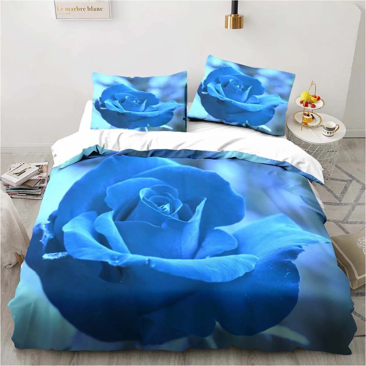 

The beautiful pattern bedding, the peony rose pillowcase quilt cover, the child room three-piece sets bedding exquisite gift